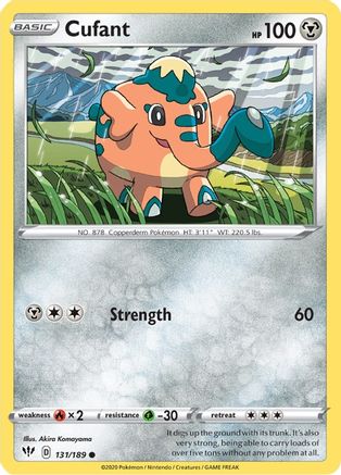 Cufant 131/189 - SWSH03 Darkness Ablaze Reverse Holofoil - Poke-Collect