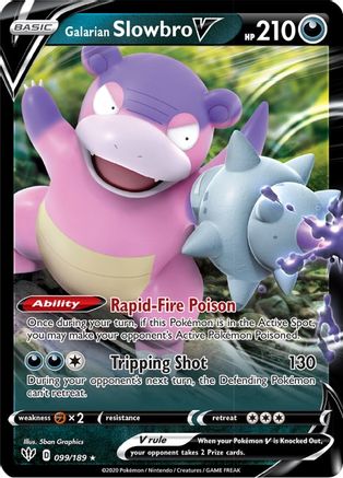 Galarian Slowbro V 99/189 - SWSH03 Darkness Ablaze Holofoil - Poke-Collect