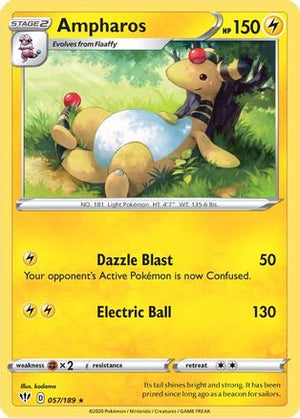 Ampharos 57/189 - Darkness Ablaze Reverse Holofoil - Poke-Collect