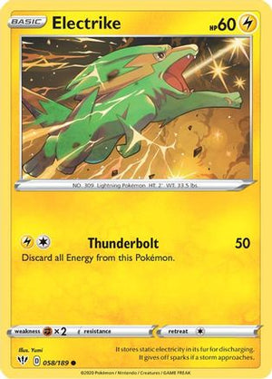 Electrike 58/189 - SWSH03 Darkness Ablaze Reverse Holofoil - Poke-Collect