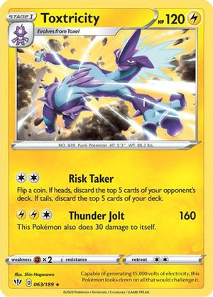 Toxtricity 63/189 - Darkness Ablaze Reverse Holofoil - Poke-Collect