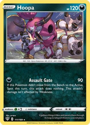 Hoopa 111/189 - SWSH03 Darkness Ablaze Reverse Holofoil - Poke-Collect
