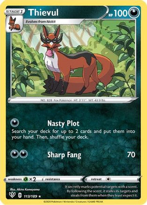 Thievul 113/189 - Darkness Ablaze Reverse Holofoil - Poke-Collect