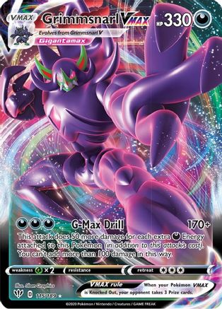 Grimmsnarl VMAX 115/189 - Darkness Ablaze Holofoil - Poke-Collect