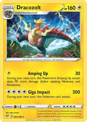 Dracozolt 65/189 - SWSH03 Darkness Ablaze - Poke-Collect