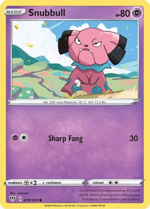 Snubbull 70/189 - Darkness Ablaze Reverse Holofoil - Poke-Collect