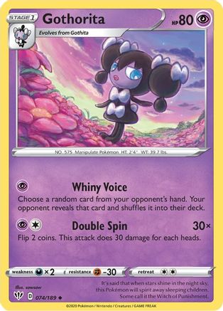 Gothorita 74/189 - SWSH03 Darkness Ablaze - Poke-Collect