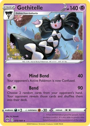Gothitelle 75/189 - SWSH03 Darkness Ablaze Reverse Holofoil - Poke-Collect
