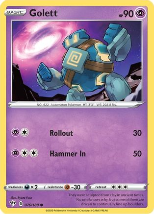 Golett 76/189 - SWSH03 Darkness Ablaze - Poke-Collect