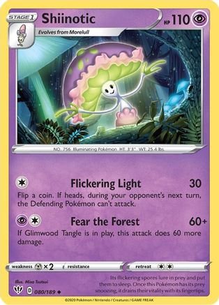Shiinotic 80/189 - Darkness Ablaze Reverse Holofoil - Poke-Collect