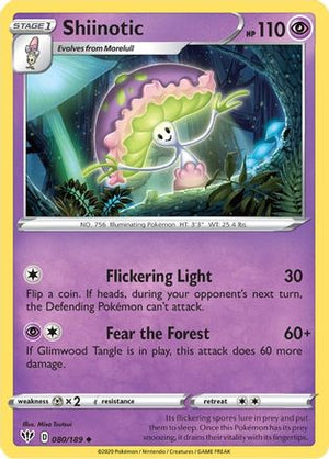 Shiinotic 80/189 - Darkness Ablaze Reverse Holofoil - Poke-Collect
