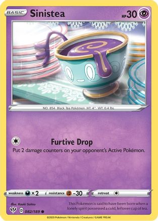 Sinistea 82/189 - SWSH03 Darkness Ablaze Reverse Holofoil - Poke-Collect