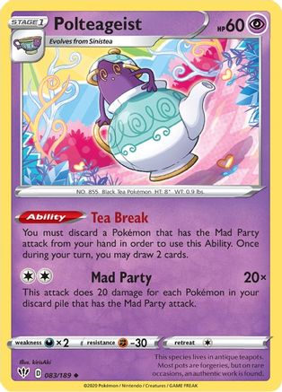 Polteageist 83/189 - SWSH03 Darkness Ablaze - Poke-Collect