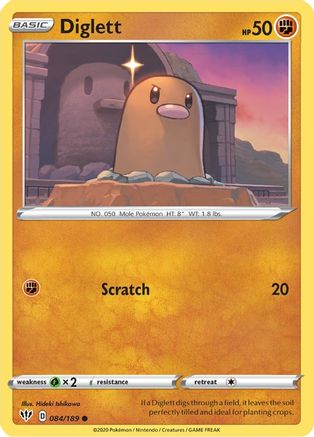 Diglett 84/189 - SWSH03 Darkness Ablaze - Poke-Collect