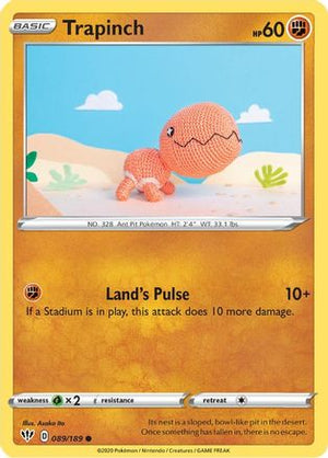 Trapinch 89/189 - Darkness Ablaze Reverse Holofoil - Poke-Collect