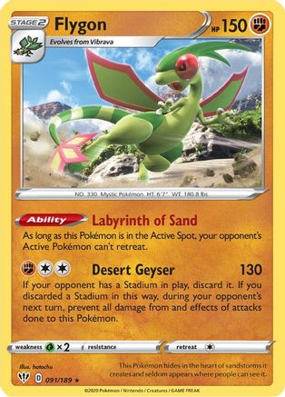 Flygon 91/189 - SWSH03 Darkness Ablaze - Poke-Collect