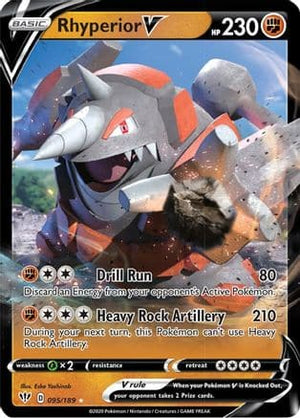 Rhyperior V 95/189 - Darkness Ablaze Holofoil - Poke-Collect