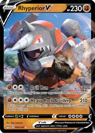 Rhyperior V 95/189 - SWSH03 Darkness Ablaze Holofoil - Poke-Collect