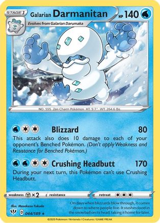Galarian Darmanitan - 44/189 (Cracked Ice Holo) 44 - Deck Exclusives Holofoil - Poke-Collect
