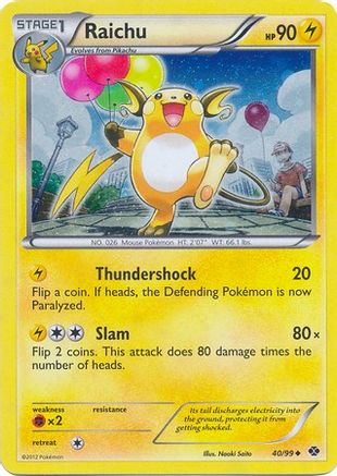 Raichu - 40/99 (Cosmos Holo) 40 - Blister Exclusives Holofoil - Poke-Collect