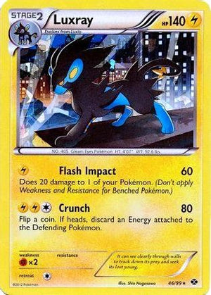 Luxray - 46/99 (Cracked Ice Holo) 46 - Blister Exclusives Holofoil - Poke-Collect