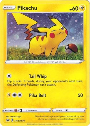 Pikachu SWSH039/307 - SWSH Black Star Promos Holofoil - Poke-Collect
