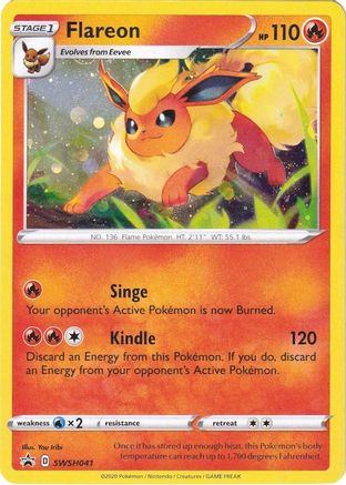 Flareon SWSH041/307 - SWSH Black Star Promos Holofoil - Poke-Collect