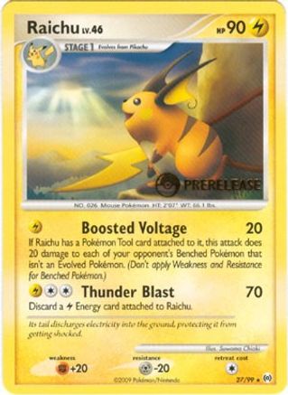 Raichu - 27/99 (Prerelease) 27 - Nintendo Promos - Poke-Collect
