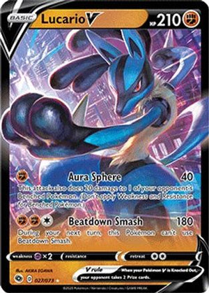 Lucario V 27/73 - Champions Path Holofoil - Poke-Collect