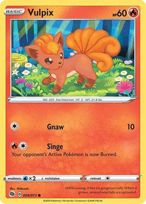 Vulpix 6/73 - Champions Path Reverse Holofoil