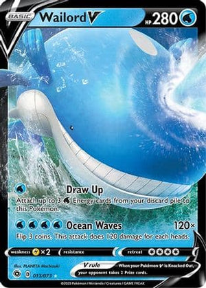 Wailord V 13/73 - Champions Path Holofoil