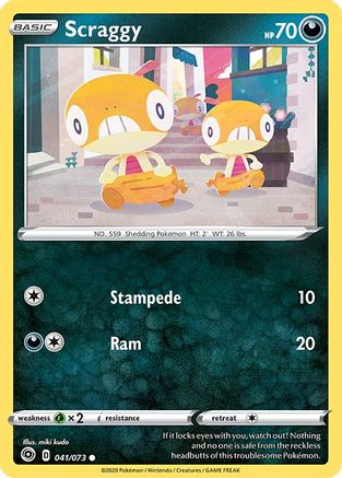 Scraggy 41/73 - Champions Path Reverse Holofoil - Poke-Collect