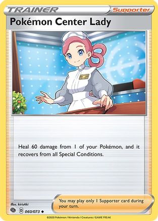 Pokemon Center Lady 60/73 - Champions Path Reverse Holofoil - Poke-Collect