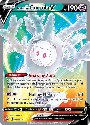 Galarian Cursola V 71/73 - Champions Path Holofoil - Poke-Collect
