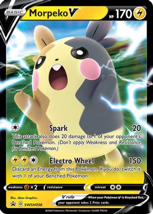 Morpeko V - SWSH056 SWSH056/307 - SWSH Sword & Shield Promo Cards Holofoil - Poke-Collect