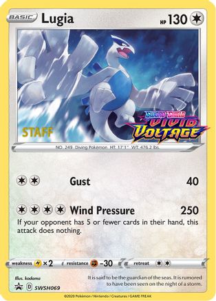 Lugia - SWSH069 (Prerelease Promo) [Staff] SWSH069 - SWSH Sword & Shield Promo Cards Holofoil - Poke-Collect