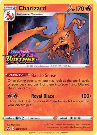 Charizard - SWSH066 (Prerelease) SWSH066/307 - SWSH Sword & Shield Promo Cards Holofoil - Poke-Collect