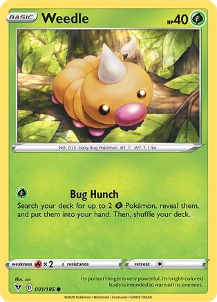 Weedle 1/185 - Vivid Voltage - Poke-Collect