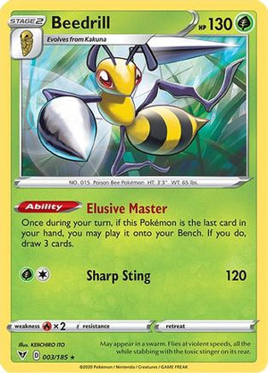 Beedrill 3/185 - Vivid Voltage Reverse Holofoil - Poke-Collect