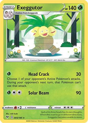 Exeggutor 5/185 - Vivid Voltage Reverse Holofoil - Poke-Collect