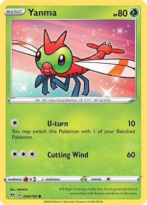 Yanma 6/185 - Vivid Voltage Reverse Holofoil - Poke-Collect
