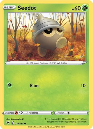 Seedot 10/185 - SWSH04 Vivid Voltage Reverse Holofoil - Poke-Collect