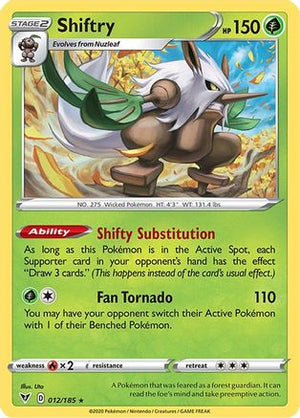 Shiftry 12/185 - Vivid Voltage Reverse Holofoil - Poke-Collect