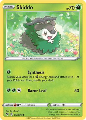 Skiddo 17/185 - Vivid Voltage Reverse Holofoil - Poke-Collect
