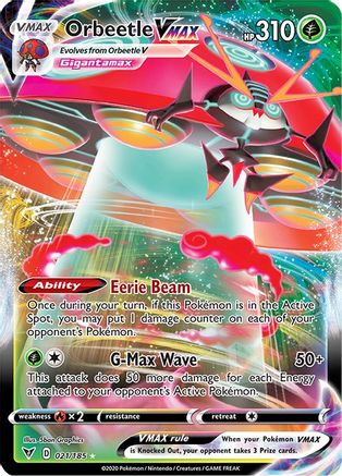 Orbeetle VMAX 21/185 - SWSH04 Vivid Voltage Holofoil - Poke-Collect