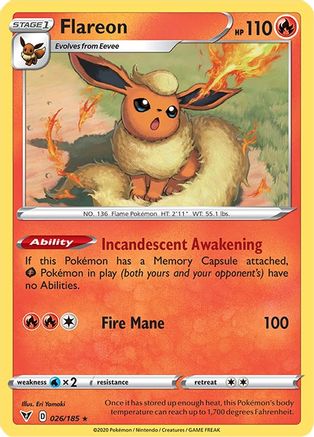Flareon 26/185 - SWSH04 Vivid Voltage - Poke-Collect