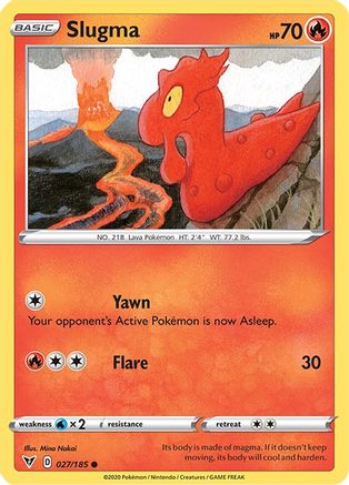 Slugma 27/185 - Vivid Voltage Reverse Holofoil - Poke-Collect