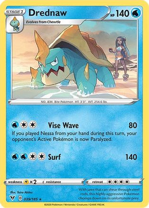 Drednaw 39/185 - SWSH04 Vivid Voltage Reverse Holofoil - Poke-Collect
