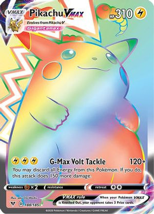 Pikachu VMAX (Secret) 188/185 - SWSH04 Vivid Voltage Holofoil - Poke-Collect