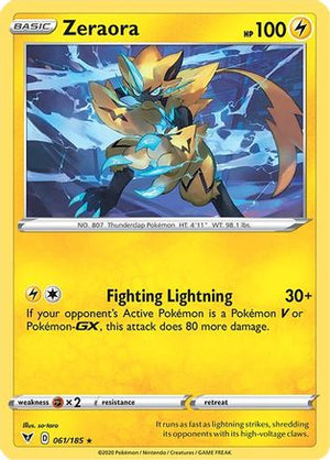 Zeraora 61/185 - Vivid Voltage Reverse Holofoil - Poke-Collect